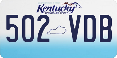 KY license plate 502VDB