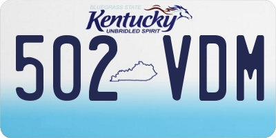 KY license plate 502VDM