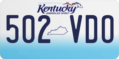 KY license plate 502VDO