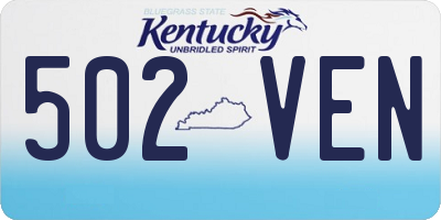 KY license plate 502VEN