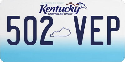 KY license plate 502VEP