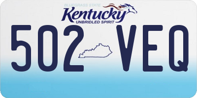 KY license plate 502VEQ