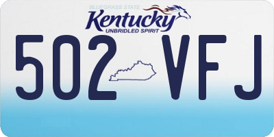 KY license plate 502VFJ
