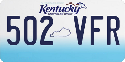 KY license plate 502VFR