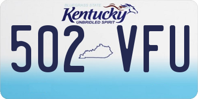 KY license plate 502VFU