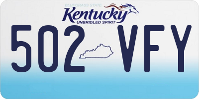 KY license plate 502VFY
