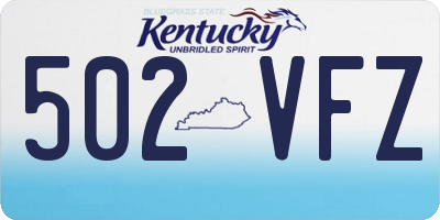 KY license plate 502VFZ