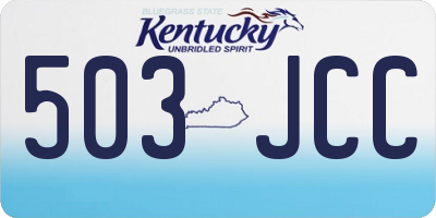 KY license plate 503JCC