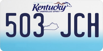 KY license plate 503JCH