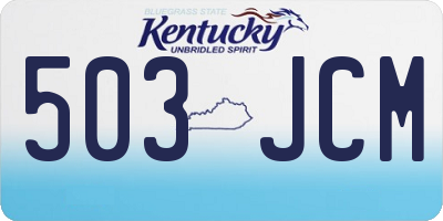 KY license plate 503JCM