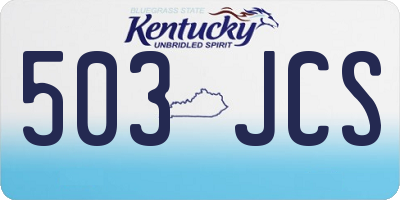 KY license plate 503JCS