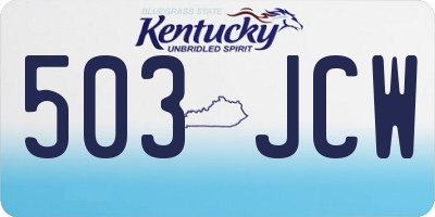 KY license plate 503JCW