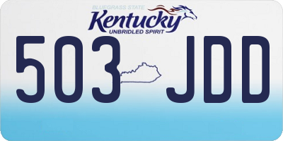 KY license plate 503JDD