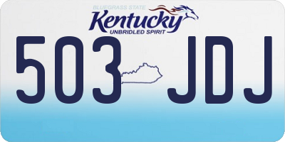 KY license plate 503JDJ