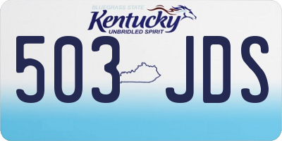 KY license plate 503JDS