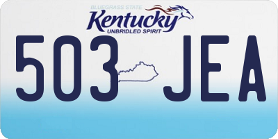 KY license plate 503JEA