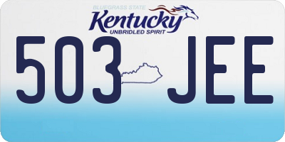 KY license plate 503JEE