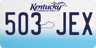 KY license plate 503JEX