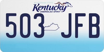 KY license plate 503JFB