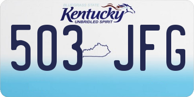 KY license plate 503JFG