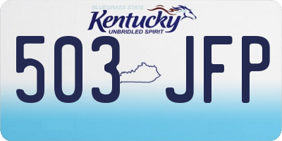 KY license plate 503JFP