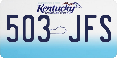 KY license plate 503JFS