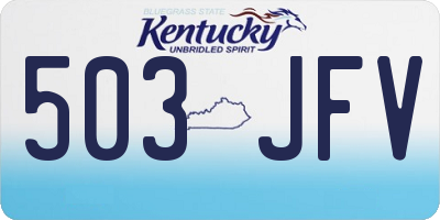 KY license plate 503JFV