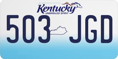 KY license plate 503JGD