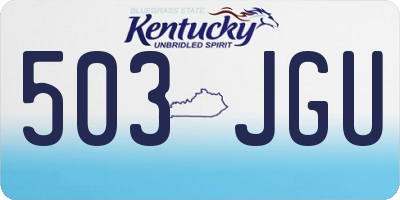 KY license plate 503JGU