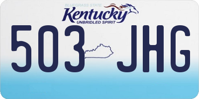 KY license plate 503JHG