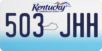 KY license plate 503JHH