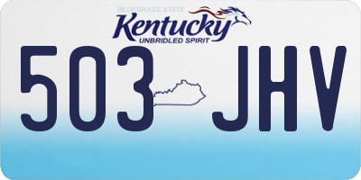 KY license plate 503JHV