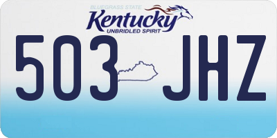 KY license plate 503JHZ