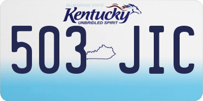 KY license plate 503JIC