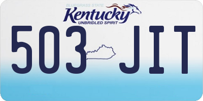 KY license plate 503JIT