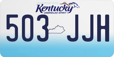 KY license plate 503JJH