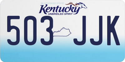 KY license plate 503JJK