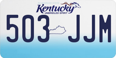 KY license plate 503JJM