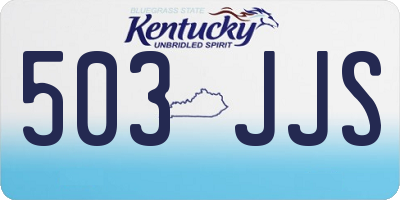 KY license plate 503JJS