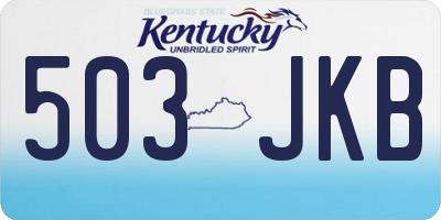 KY license plate 503JKB
