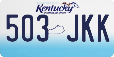 KY license plate 503JKK