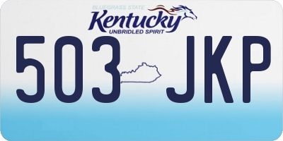 KY license plate 503JKP