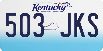 KY license plate 503JKS