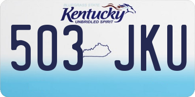 KY license plate 503JKU