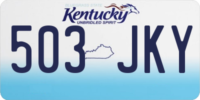 KY license plate 503JKY