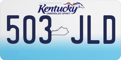 KY license plate 503JLD