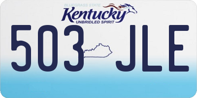 KY license plate 503JLE