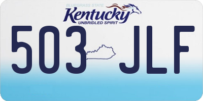 KY license plate 503JLF