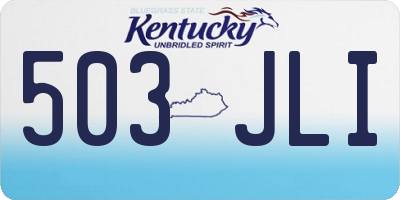 KY license plate 503JLI