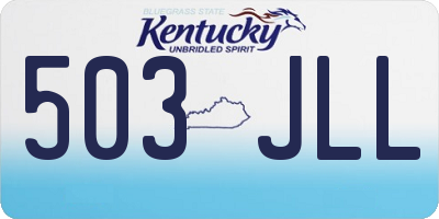 KY license plate 503JLL